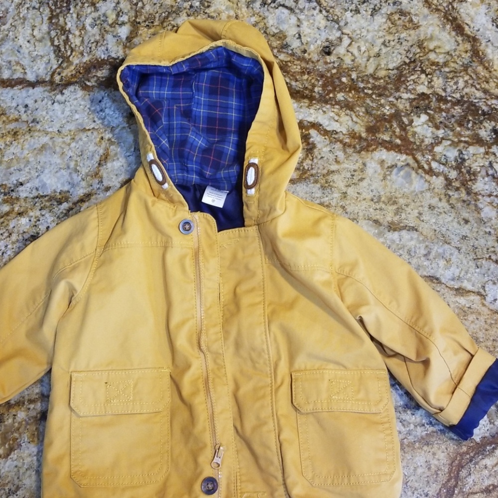 Yellow toddler rain jacket